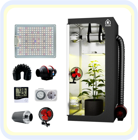 GROWHI KOMPLETTSET GROWBOX VOLLSPEKTRUM LED LÜFTER AKTIVKOHLEFILTER SCHWENKVENTILATOR ZUBEHÖR GROWHI KOMPLETTSET GROWBOX VOLLSPEKTRUM LED LÜFTER AKTIVKOHLEFILTER SCHWENKVENTILATOR ZUBEHÖR