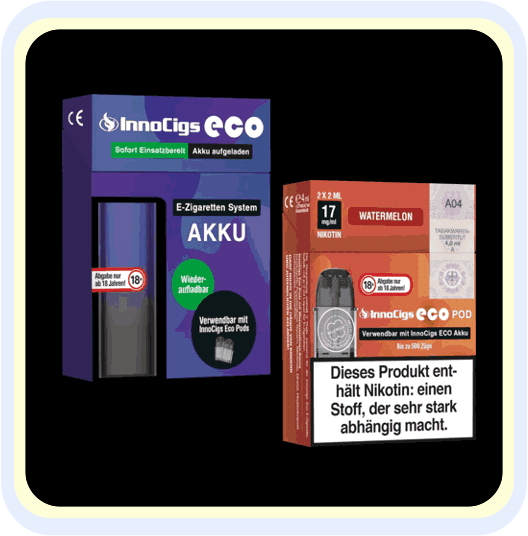 INNOCIGS ECO PODS UND BATTERIE ANGEBOT INNOCIGS ECO PODS UND BATTERIE ANGEBOT