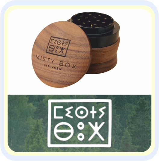 MISTY BOX PREMIUMPRODUKTE AUS WALNUSSHOLZ GRINDER VIERTEILIG MIT SIEB